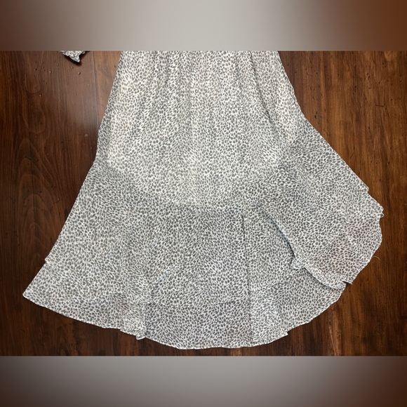 1 State X Jaime Shrayber Printed High-Low Dress XS Snow Leopard Ruffle Spring - Picture 8 of 16